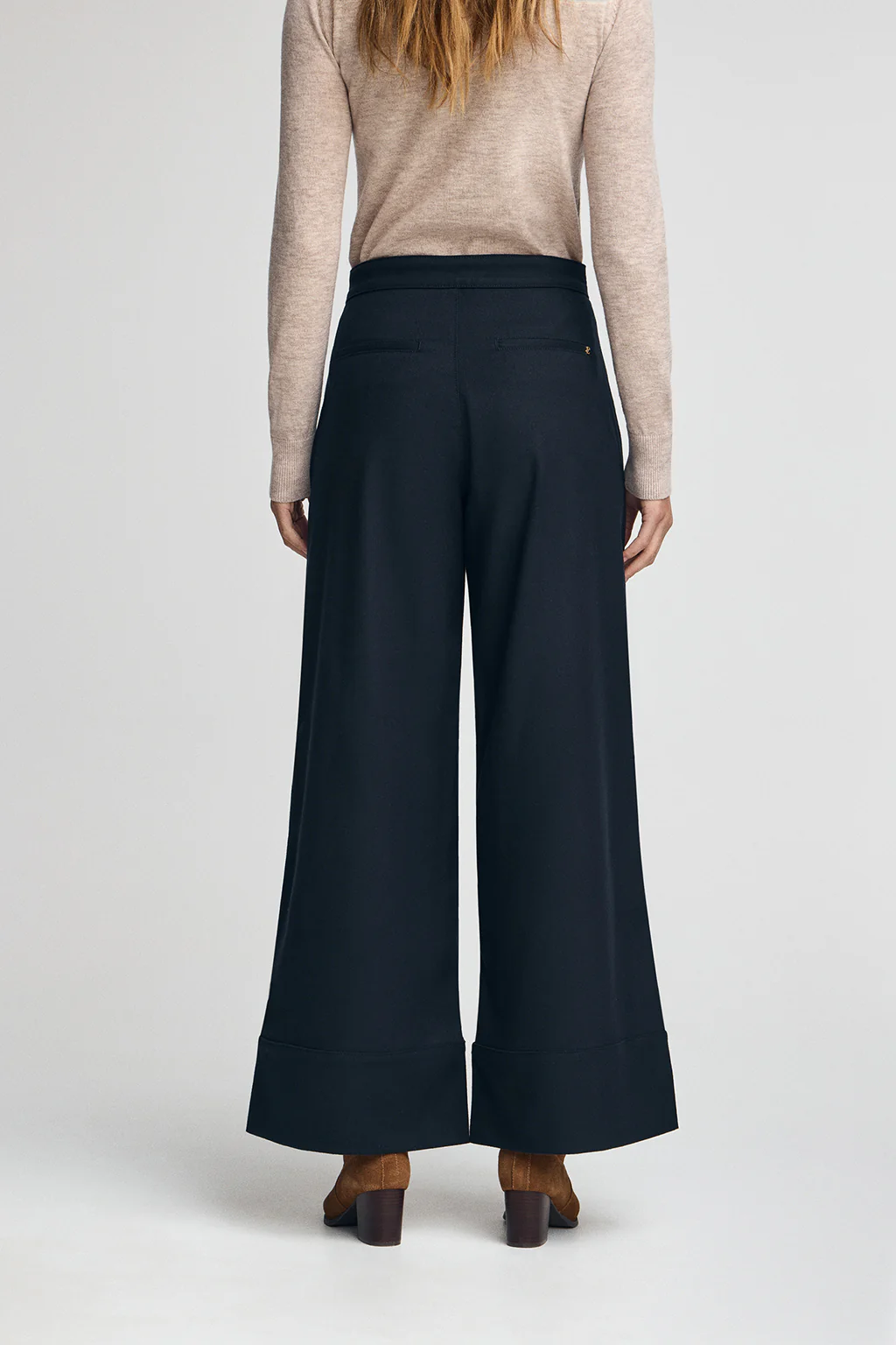 Pantalón azul marino de corte ancho con detalles Polo Club - Image 5