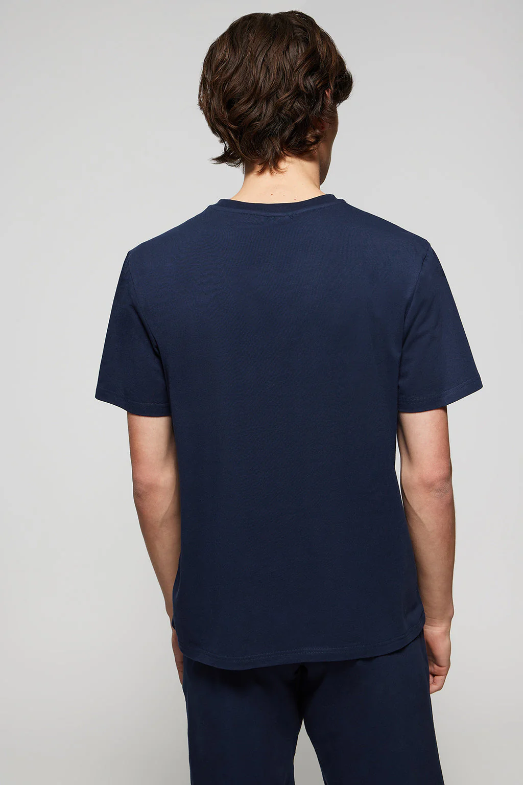 Camiseta azul marino de pijama Iago de manga corta - Image 3