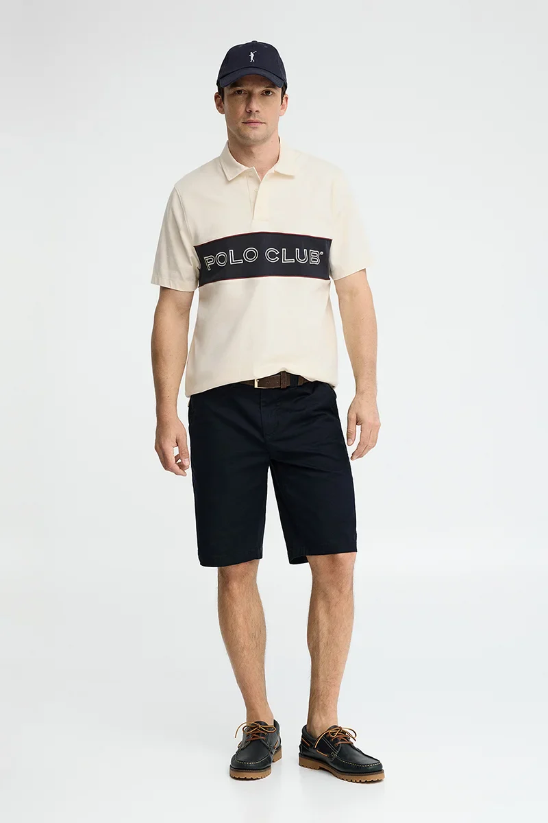 Polo rugby color crudo con bordado Polo Club - Image 3
