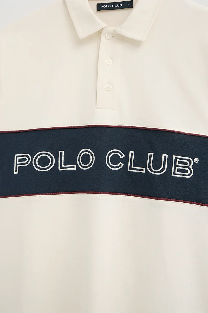 Polo rugby color crudo con bordado Polo Club - Image 7