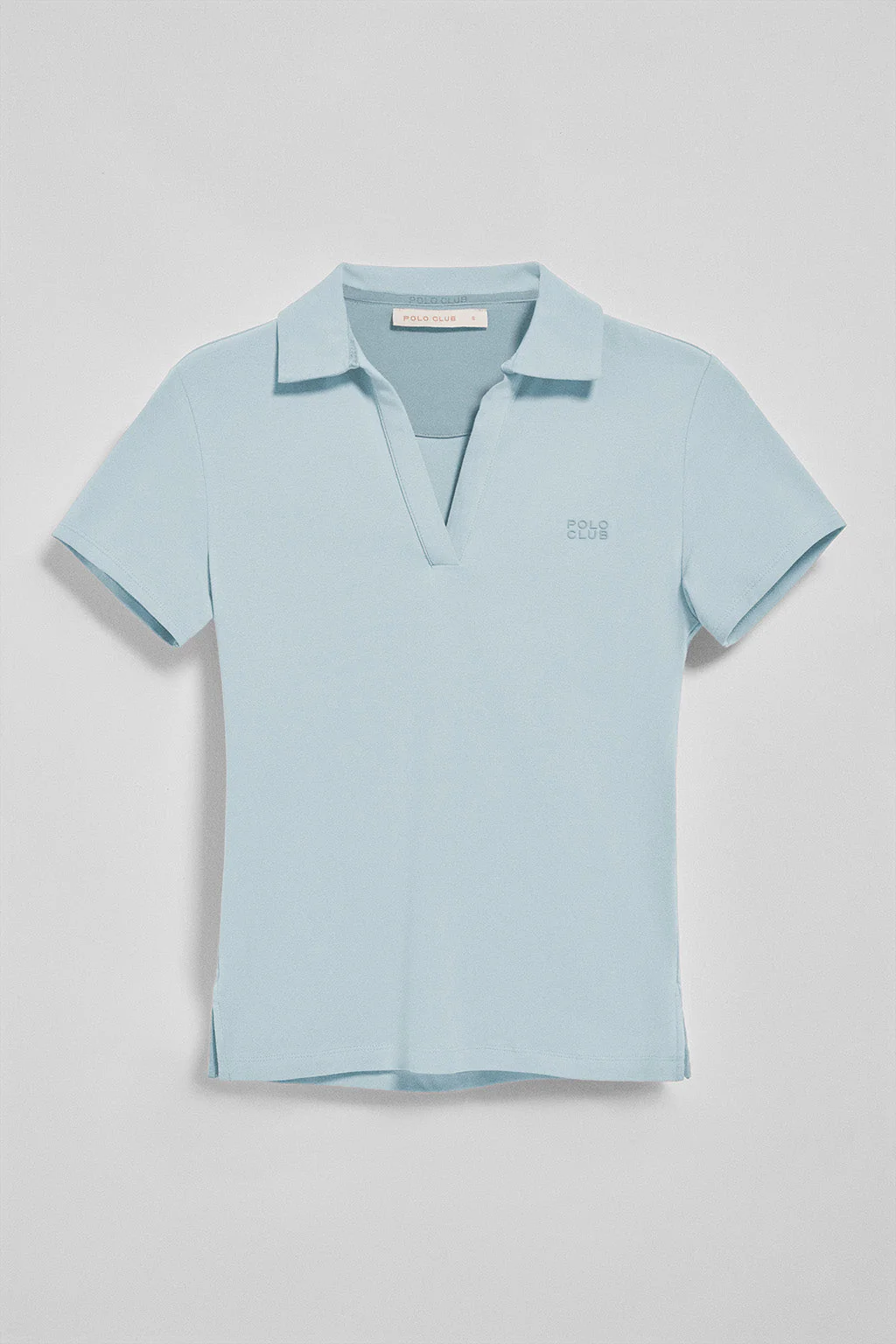 Polo Pedraza sin botones azul claro con logo engomado Polo Club - Image 8