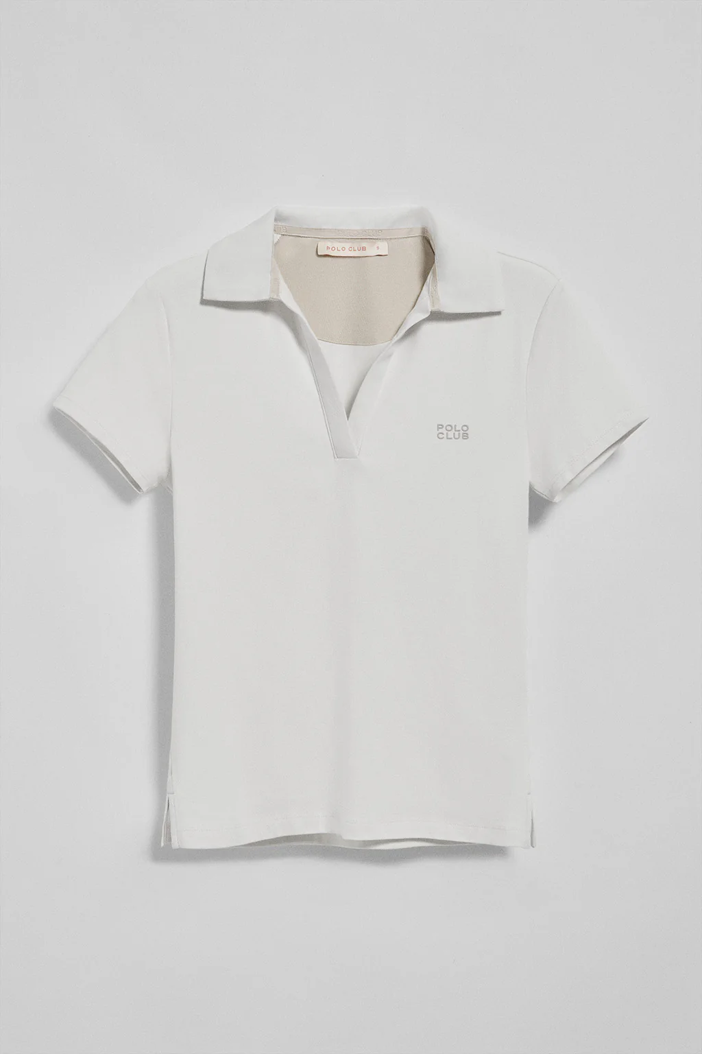 Polo Pedraza sin botones blanco con logo engomado Polo Club - Image 6
