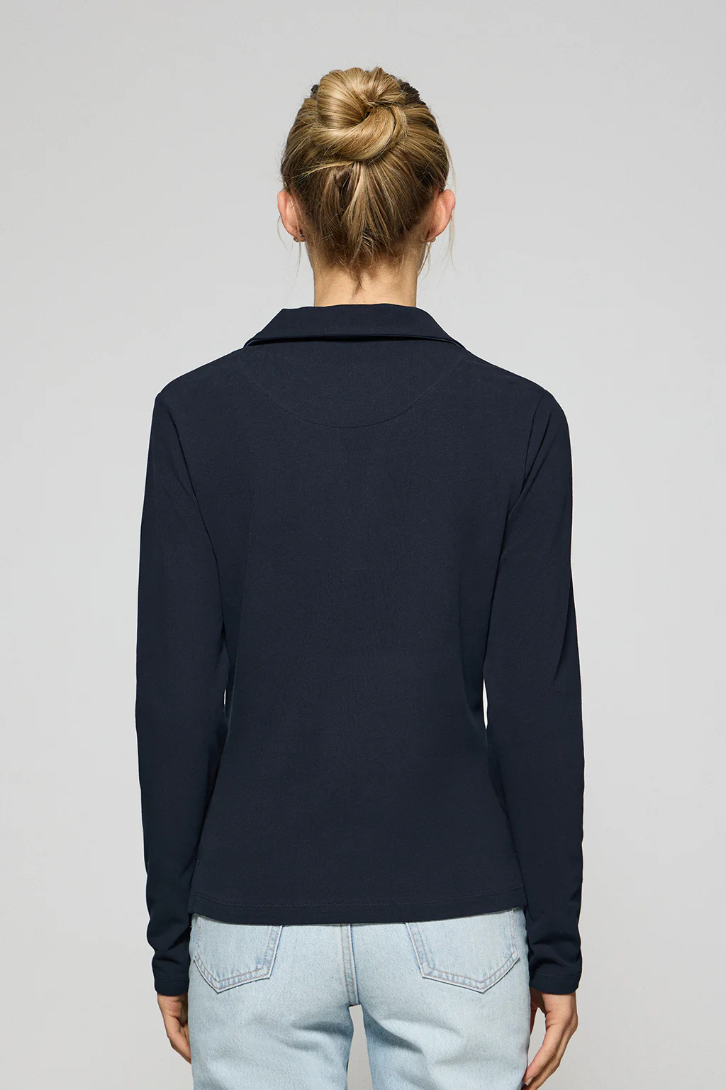 Polo Pia navy sin botones con logo Polo Club engomado - Image 5