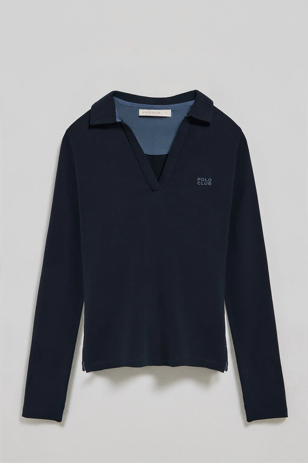 Polo Pia navy sin botones con logo Polo Club engomado - Image 8
