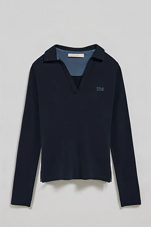 Polo Pia navy sin botones con logo Polo Club engomado - Image 9