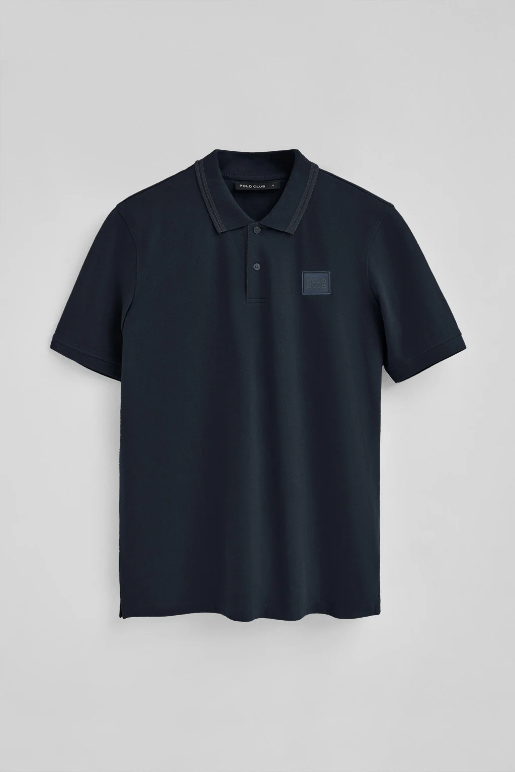 Polo azul marino de piqué con parche Polo Club - Image 6