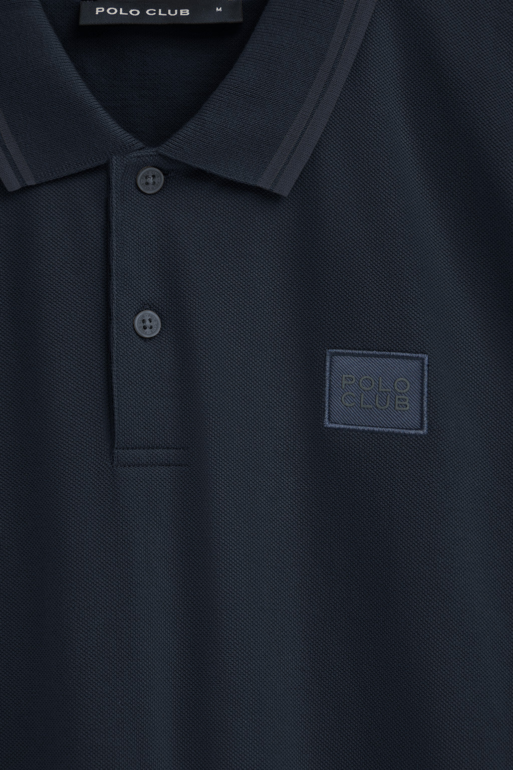 Polo azul marino de piqué con parche Polo Club - Image 7
