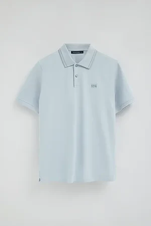 Polo azul claro de manga corta con parche Polo Club - Image 10