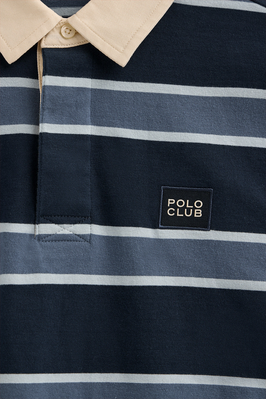 Polo rugby azul denim con parche Polo Club - Image 7