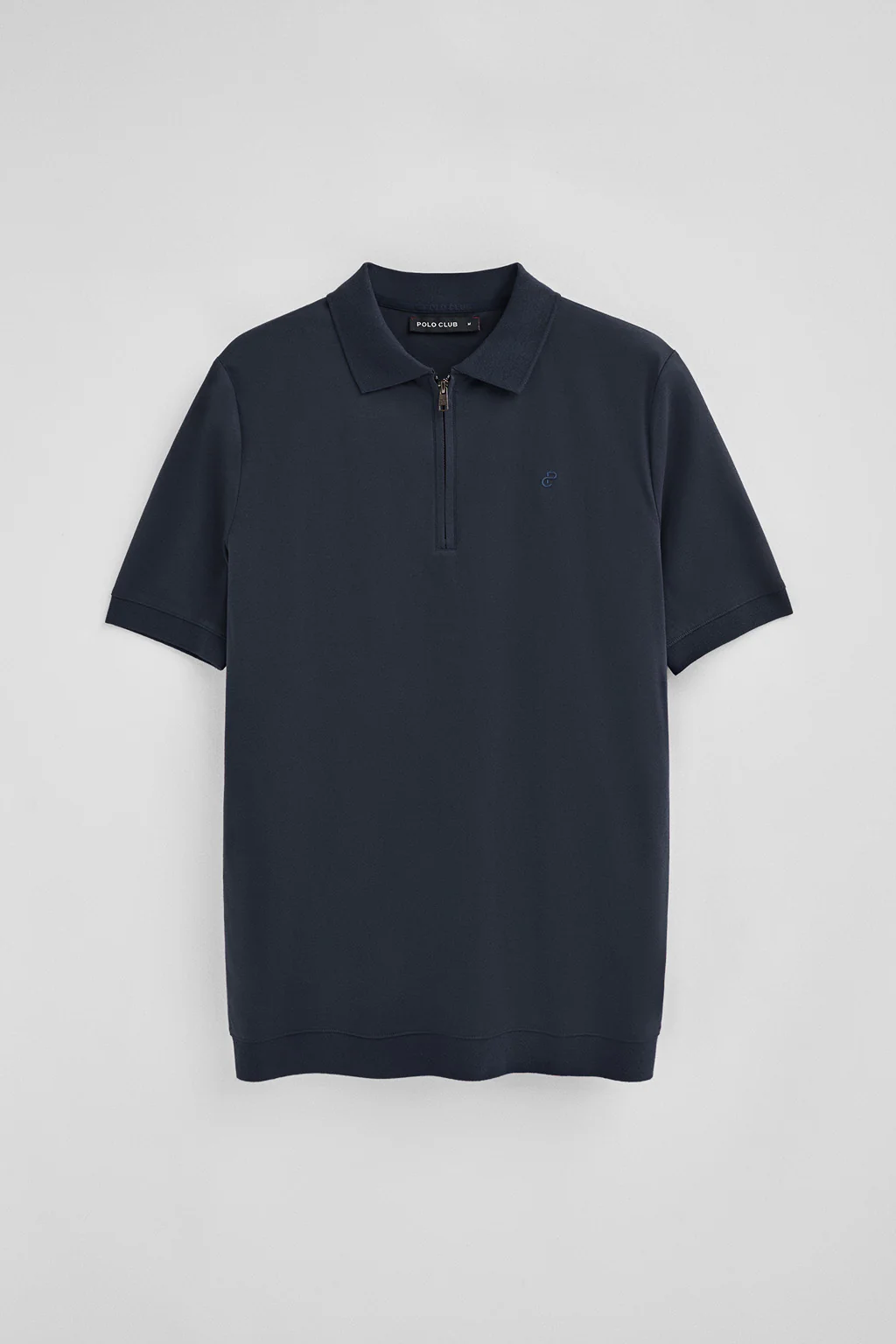 Polo azul marino Esko con cremallera y monograma bordado - Image 6