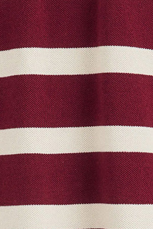 Polo granate Genova de rayas con monograma bordado - Image 7