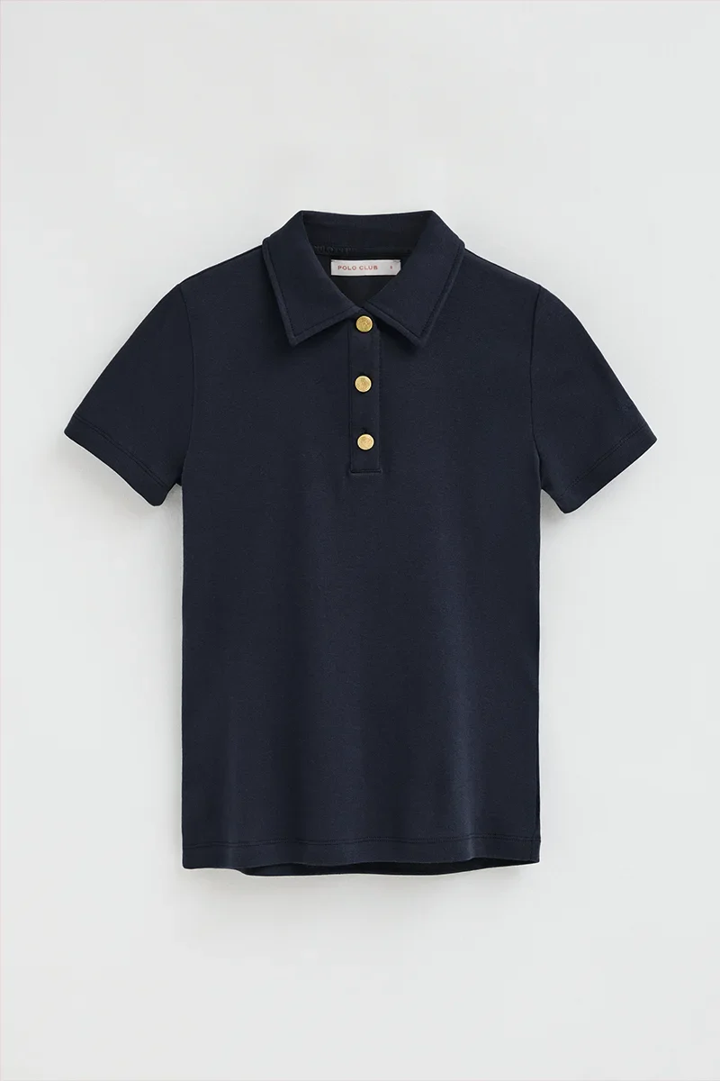 Polo azul marino con botones náuticos Polo Club - Image 6