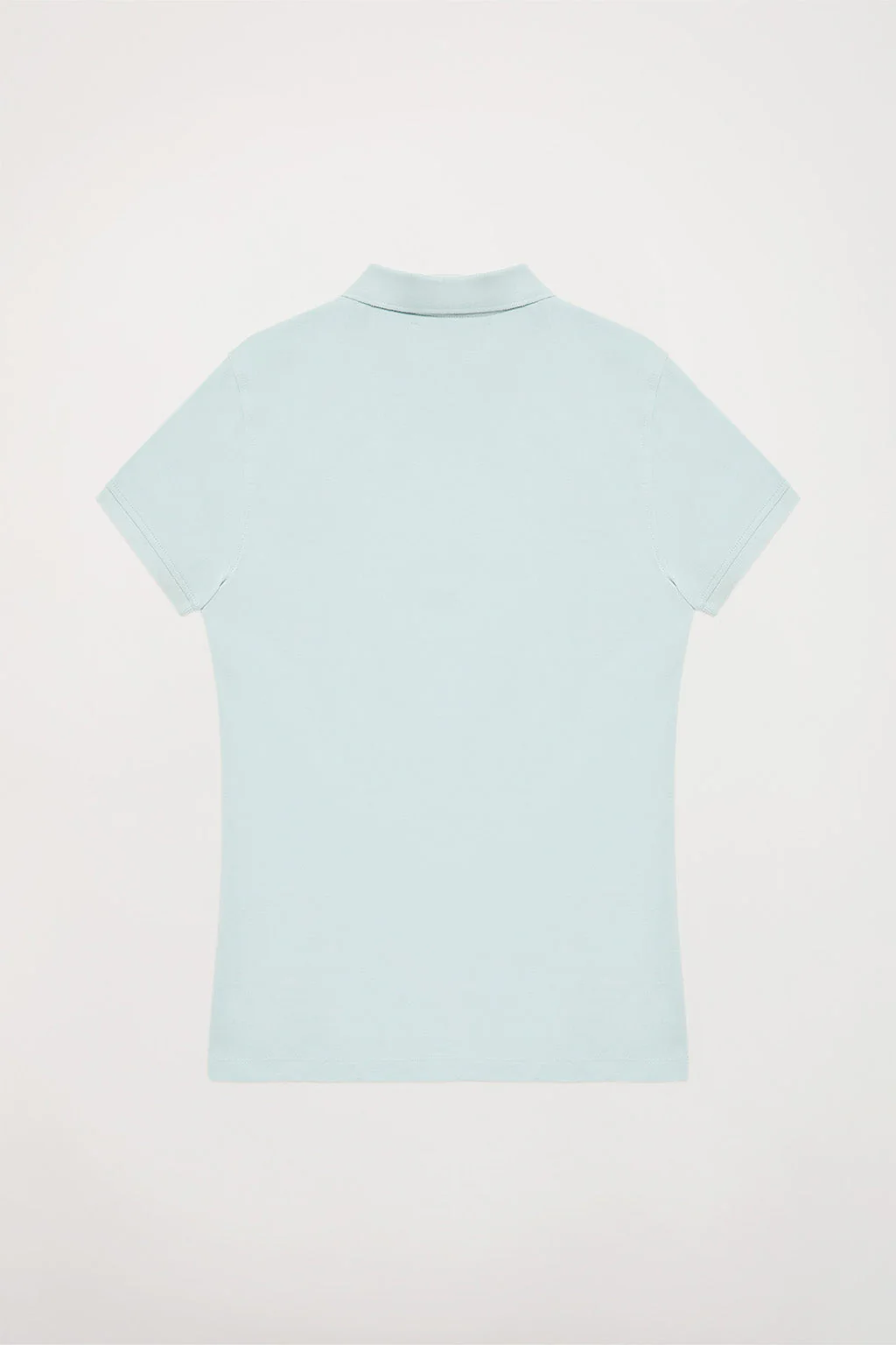 Polo de manga corta piqué azul celeste con logo Polo Club - Image 8