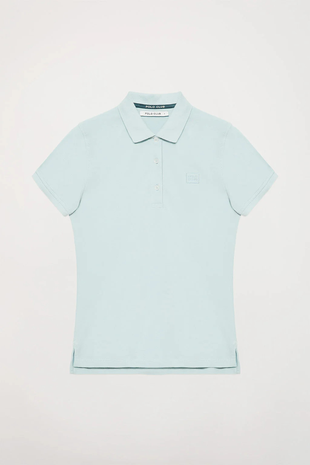 Polo de manga corta piqué azul celeste con logo Polo Club - Image 9