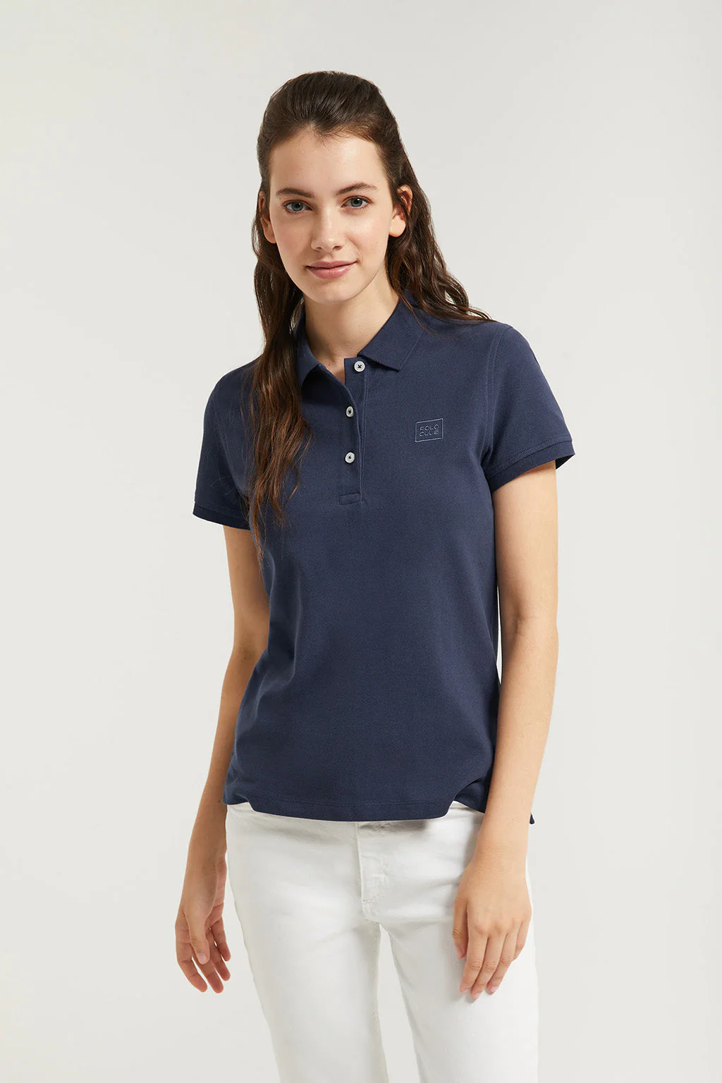 Polo de manga corta piqué azul marino con logo Polo Club - Image 3
