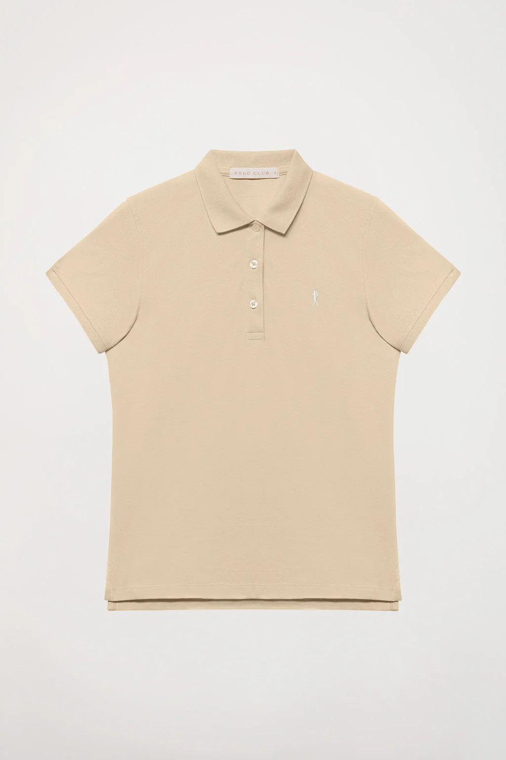 Polo de manga corta piqué color arena con logo Rigby Go - Image 7