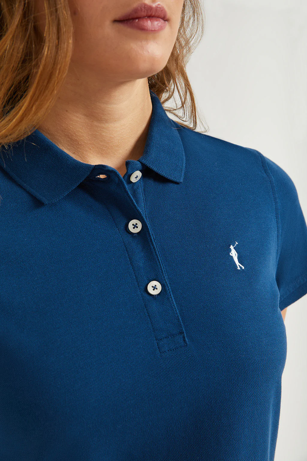 Polo de manga corta piqué azul índigo con logo Rigby Go - Image 4