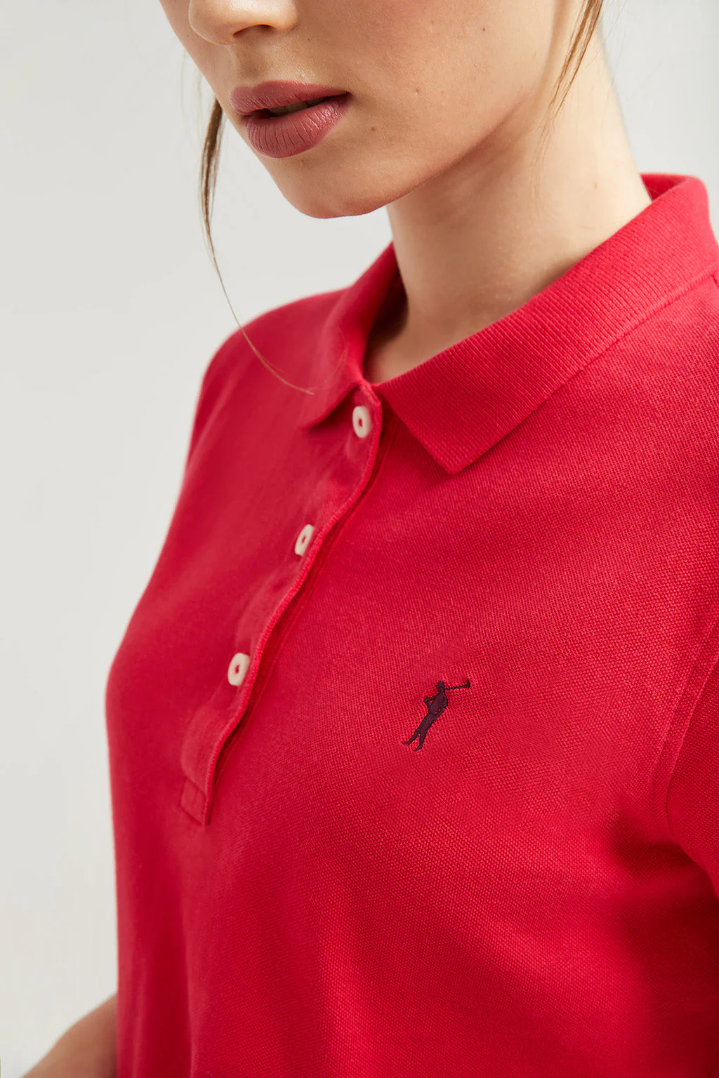 Polo de manga corta piqué fucsia con logo Rigby Go - Image 4