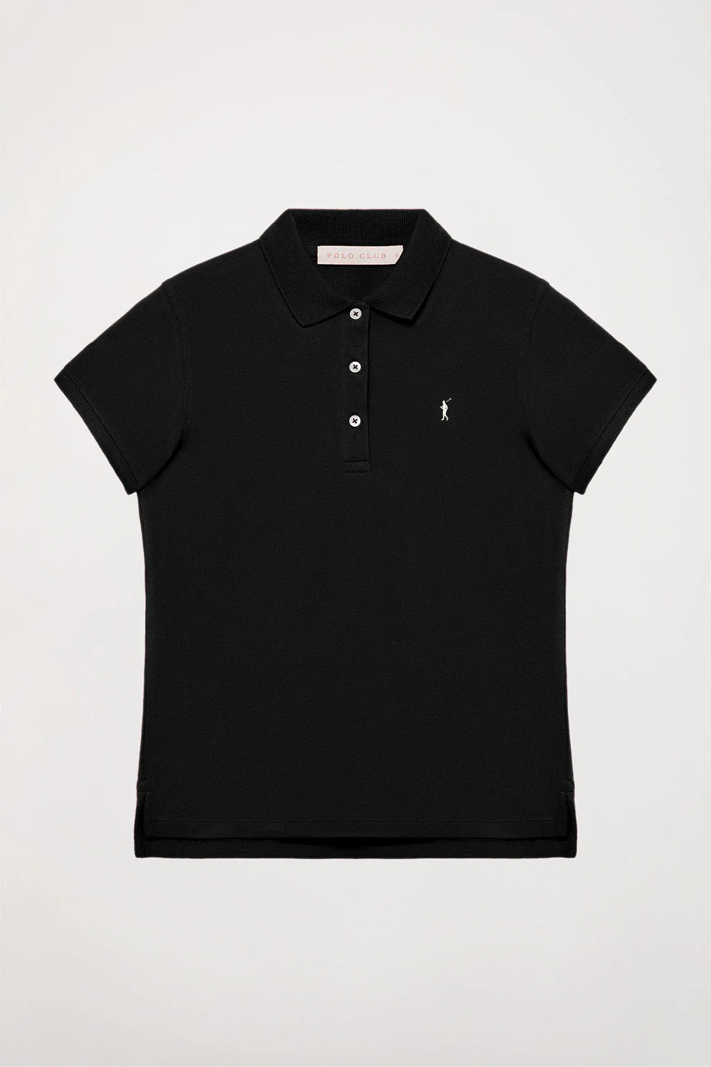 Polo de manga corta piqué negro con logo Rigby Go - Image 7