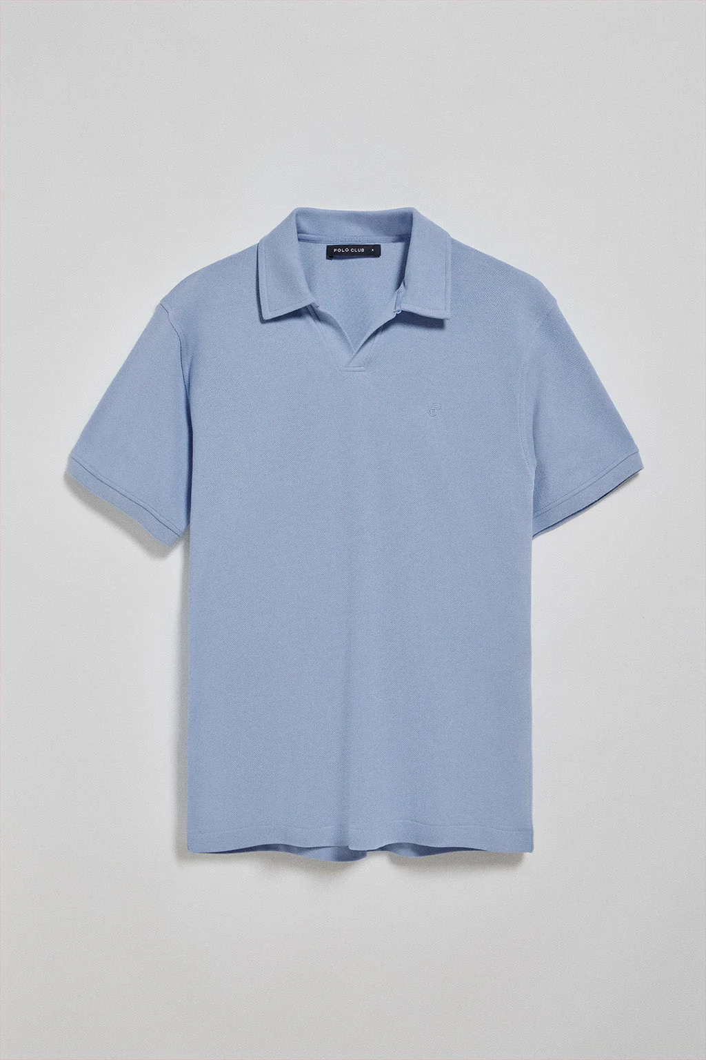 Polo azul Pascal sin botones con monograma bordado - Image 8