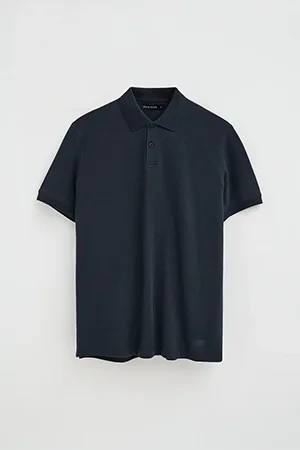 Polo cotolino azul marino con parche Polo Club - Image 10