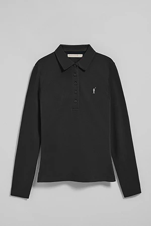 Polo Priyanka negro de cinco botones con bordado Rigby Go - Image 9