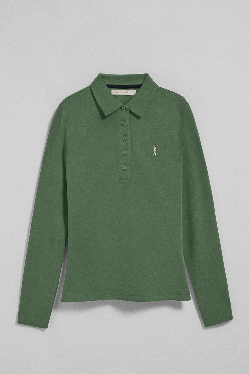 Polo Priyanka color verde lodo de cinco botones con bordado Rigby Go - Image 5