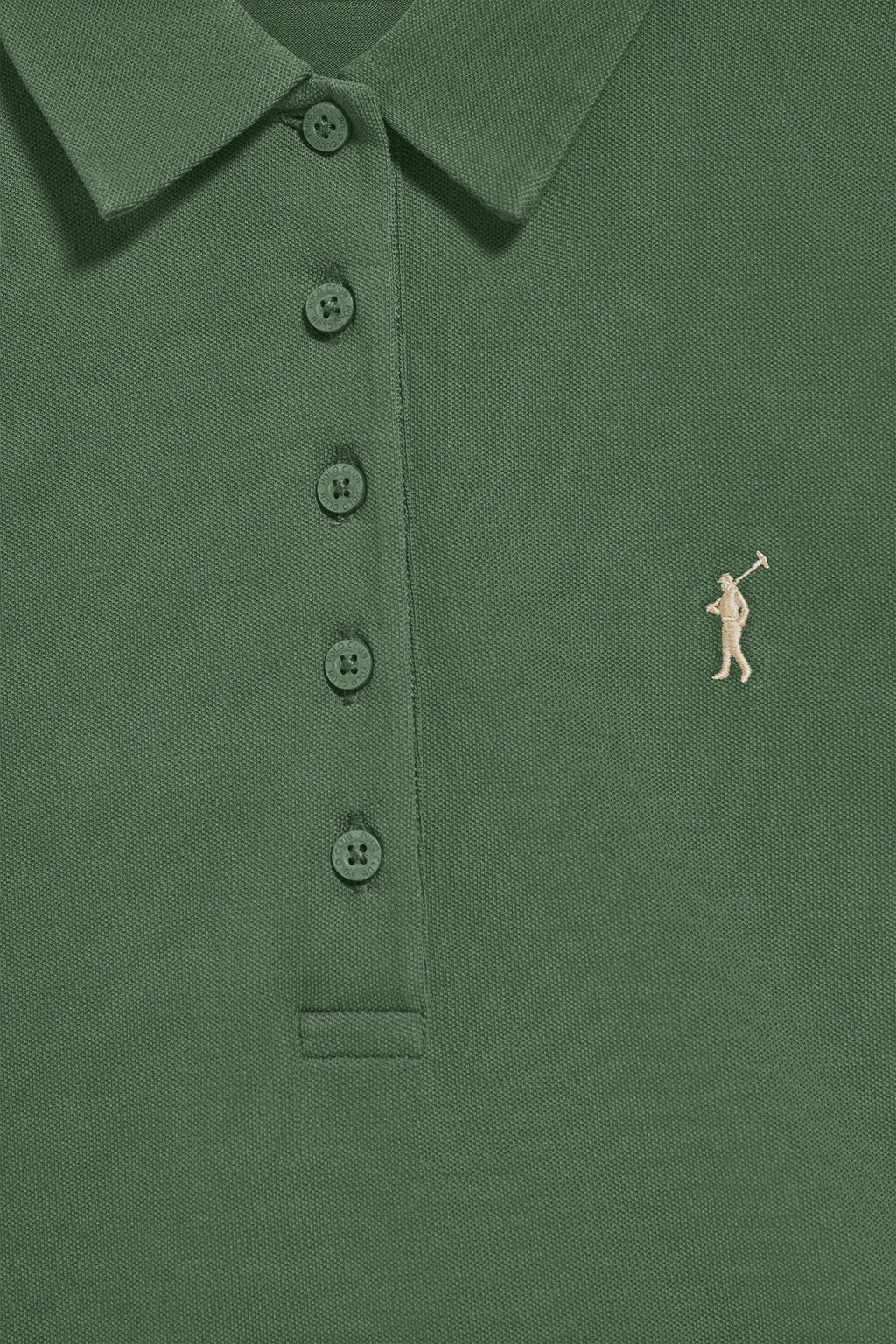 Polo Priyanka color verde lodo de cinco botones con bordado Rigby Go - Image 6