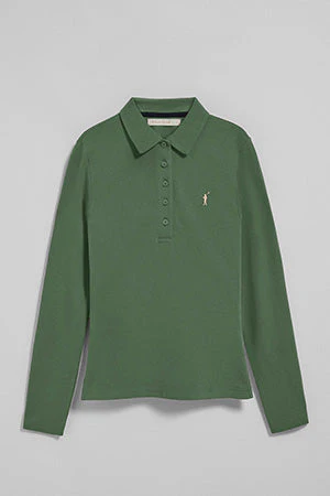 Polo Priyanka color verde lodo de cinco botones con bordado Rigby Go - Image 9