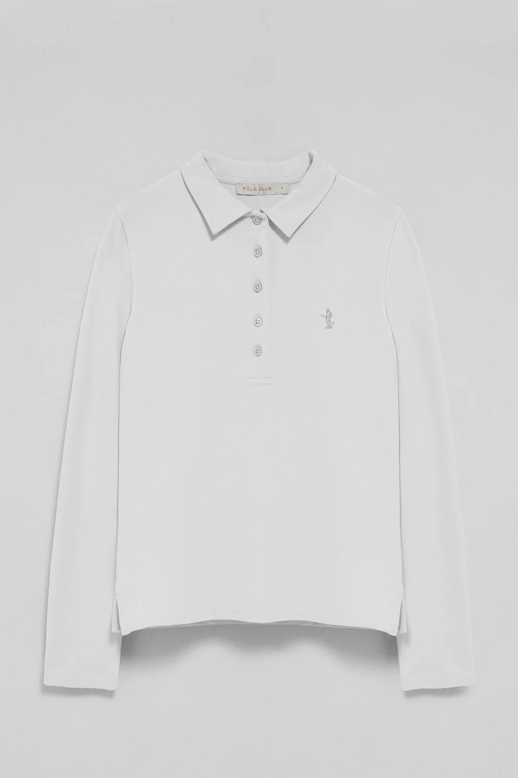 Polo blanco de manga larga de algodón y bordado Rigby Best - Image 8