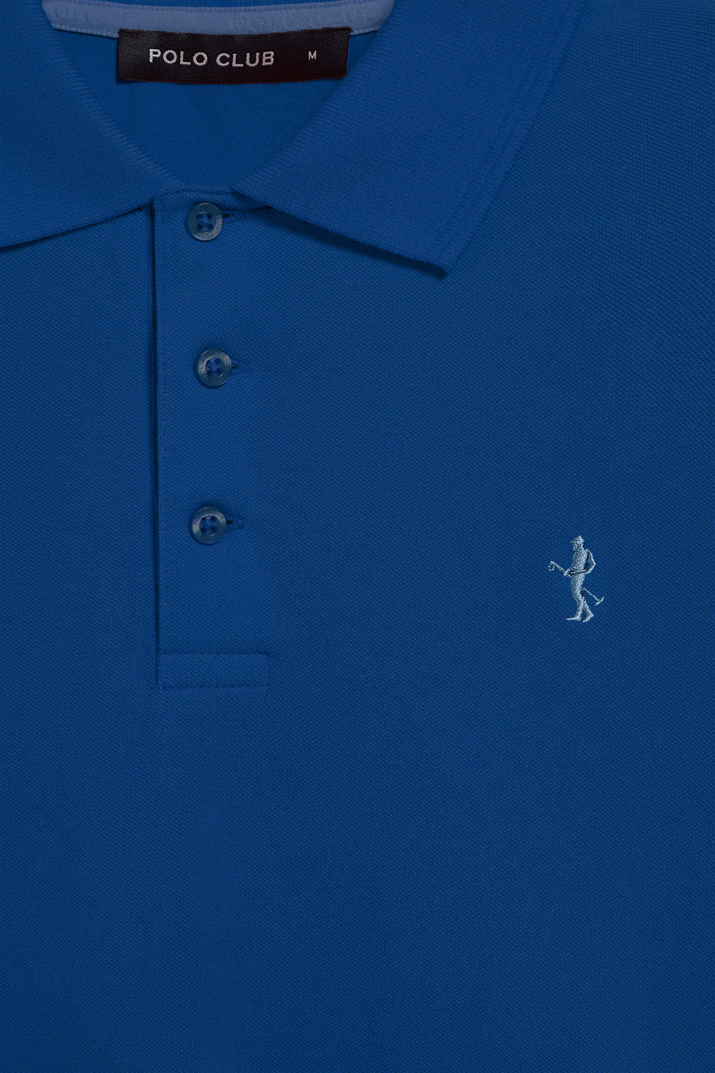 Polo azul índigo de piqué de manga corta y bordado Rigby Best - Image 9