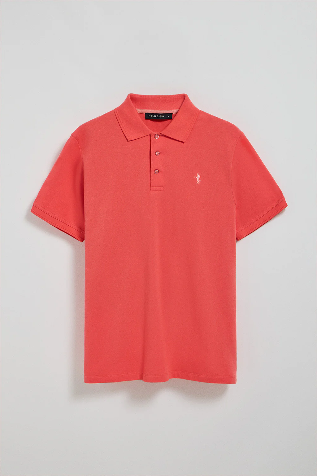Polo color coral de piqué de manga corta y bordado Rigby Best - Image 5