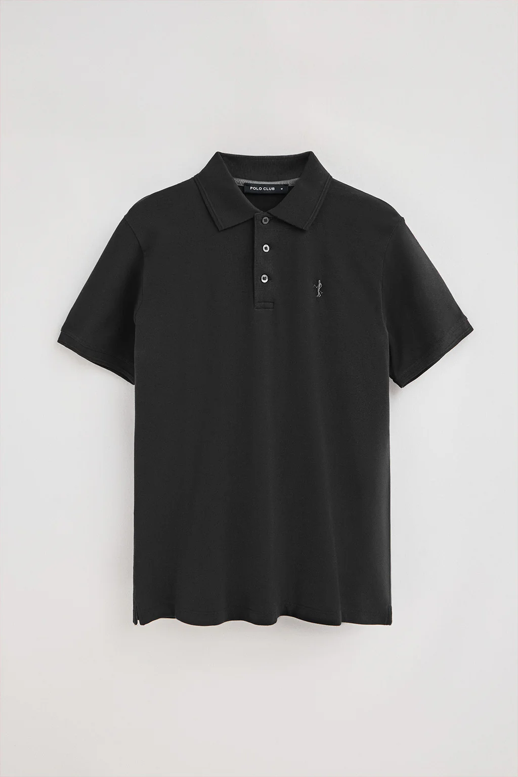 Polo negro de piqué de manga corta y bordado Rigby Best - Image 5