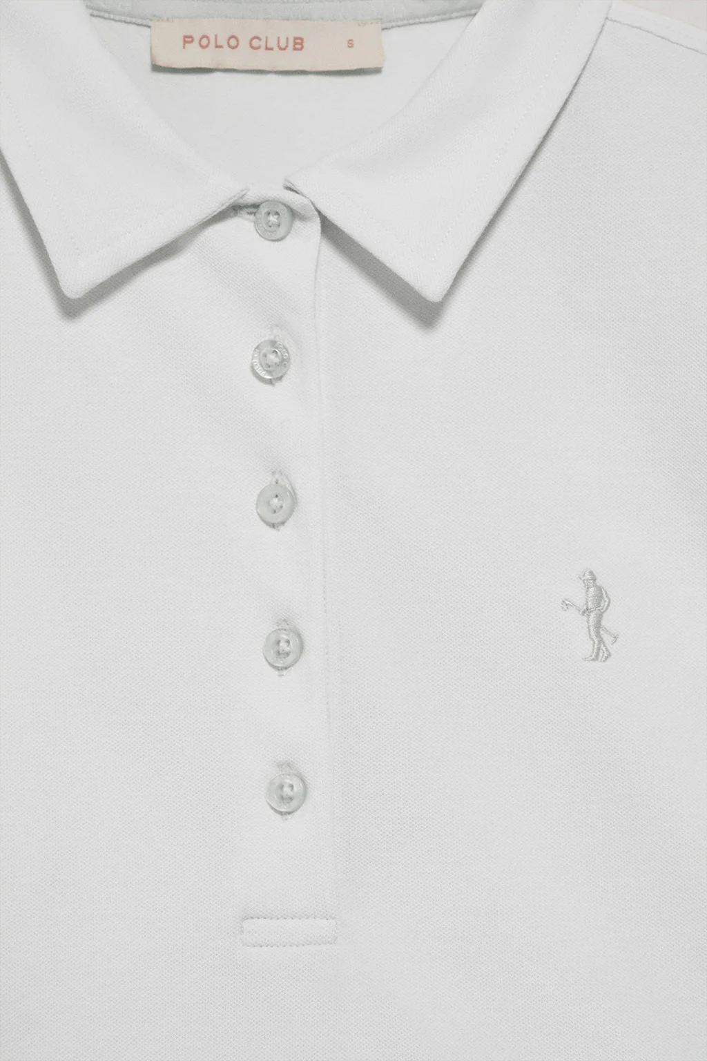 Polo blanco de manga corta de algodón y bordado Rigby Best - Image 6