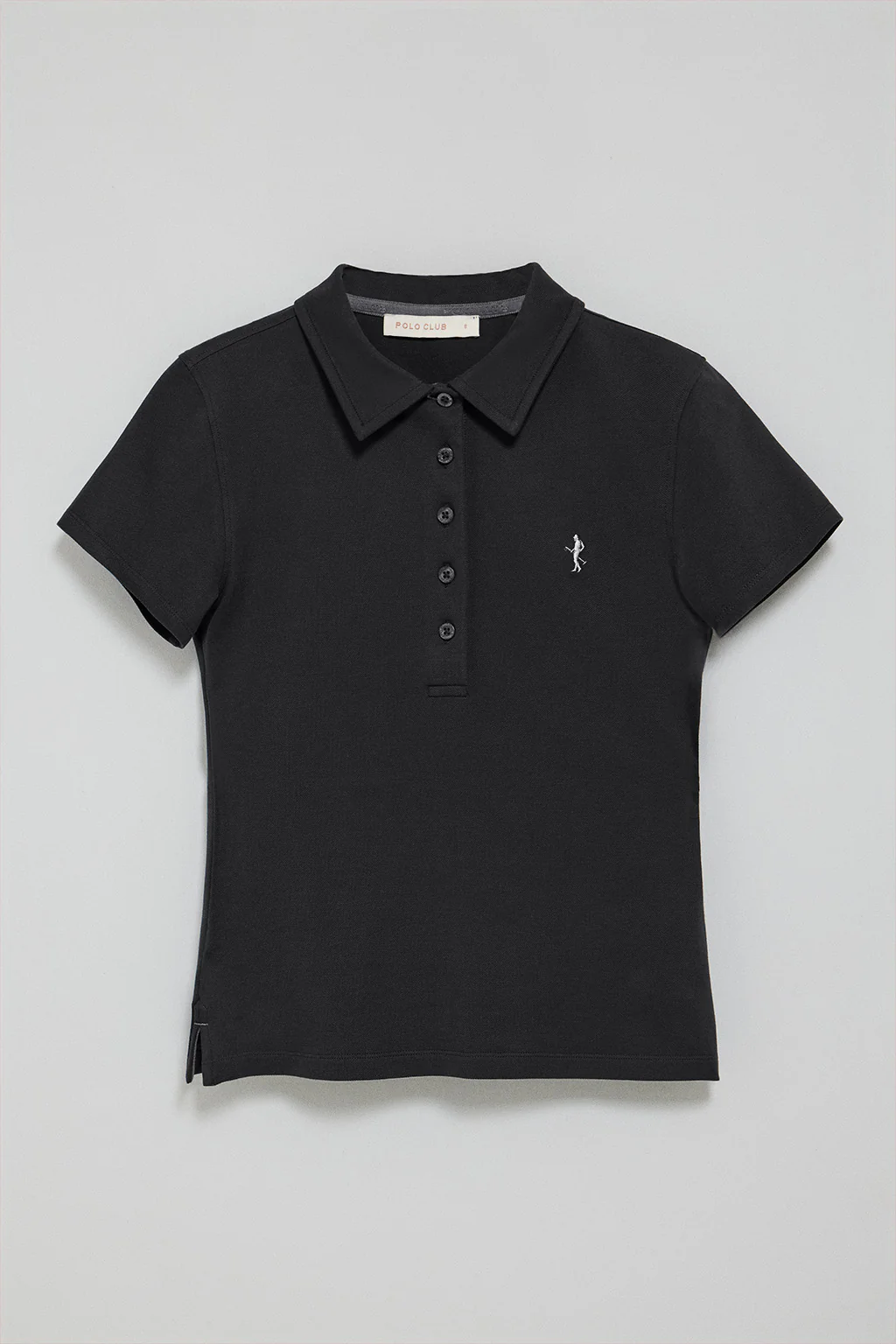 Polo negro de manga corta de algodón y bordado Rigby Best - Image 6