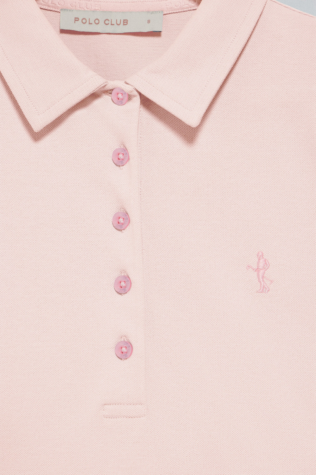 Polo rosa de manga corta de algodón y bordado Rigby Best - Image 6
