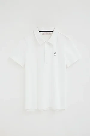 Polo blanco de tejido camiseta y bordado Rigby Go - Image 9