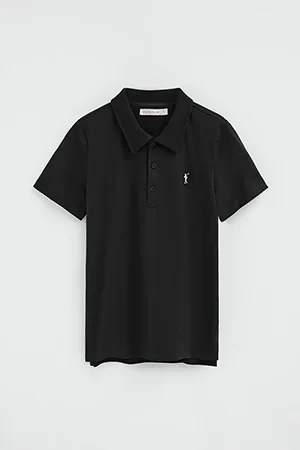 Polo negro de tejido camiseta y bordado Rigby Go - Image 10