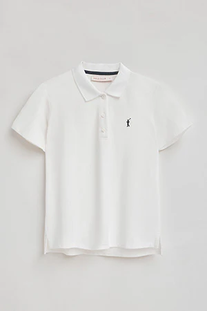 Polo blanco de manga corta con corte regular y bordado Rigby Go - Image 8