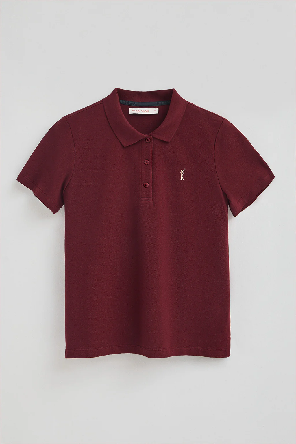 Polo granate de manga corta con corte regular y bordado Rigby Go - Image 6