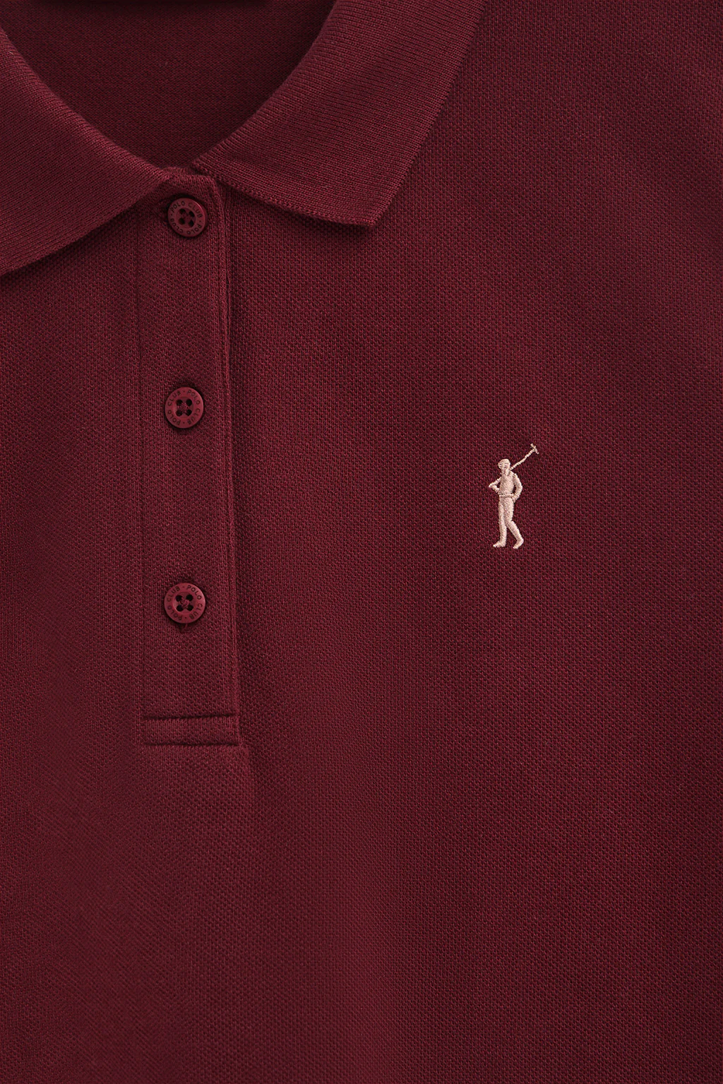 Polo granate de manga corta con corte regular y bordado Rigby Go - Image 7