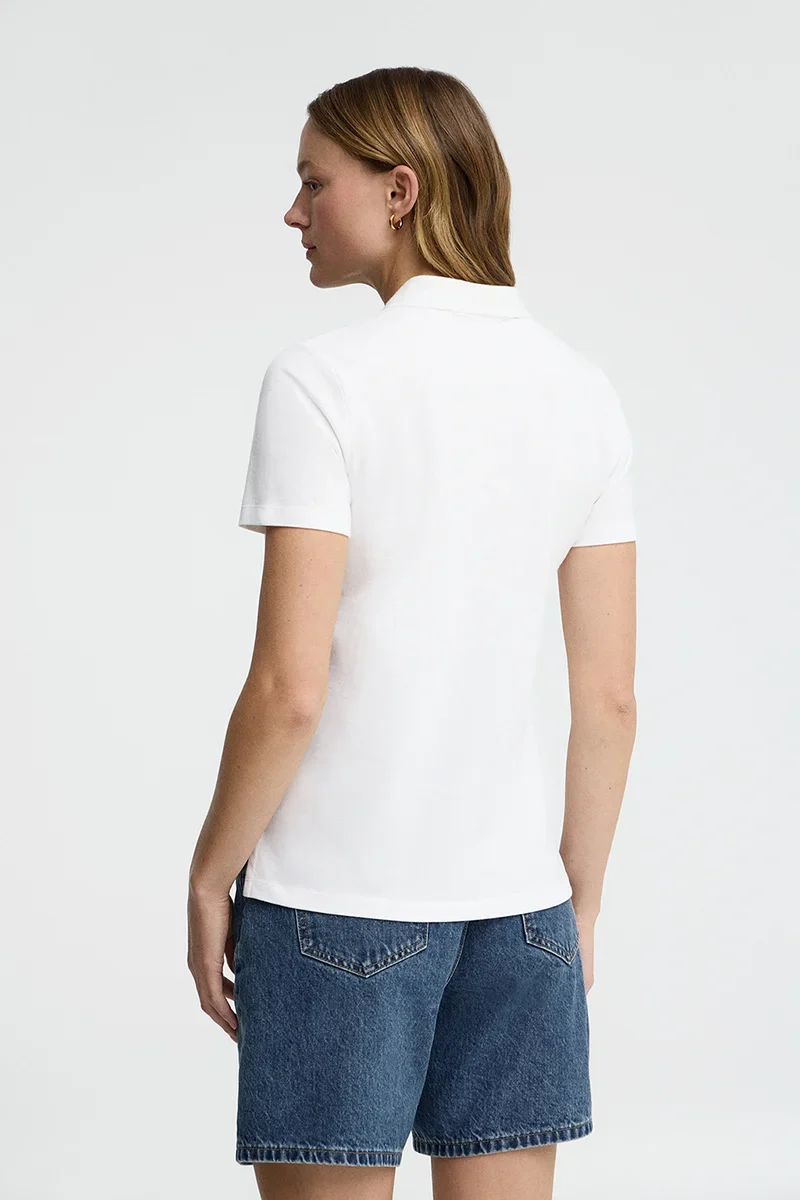 Polo blanco de corte regular con bordado Rigby Go - Image 5