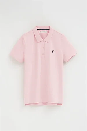 Polo rosa de corte regular con bordado Rigby Go - Image 10