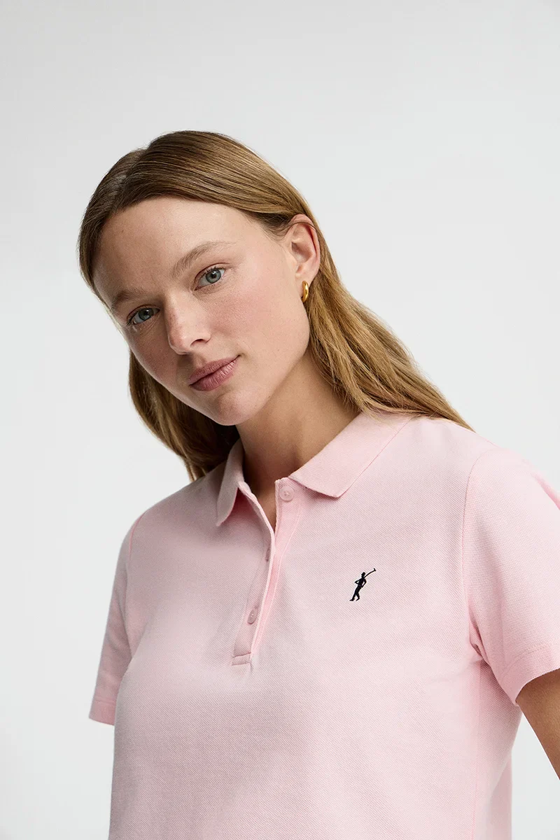 Polo rosa de corte regular con bordado Rigby Go - Image 3