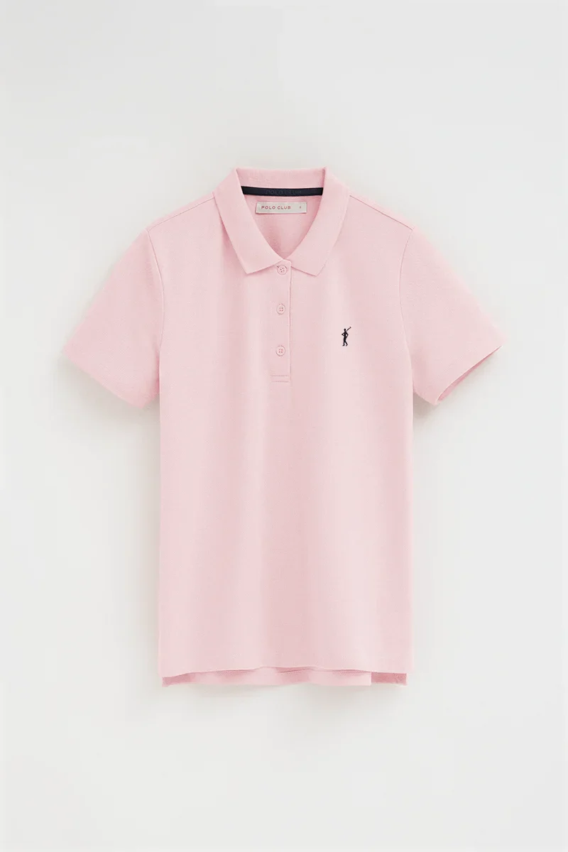 Polo rosa de corte regular con bordado Rigby Go - Image 6
