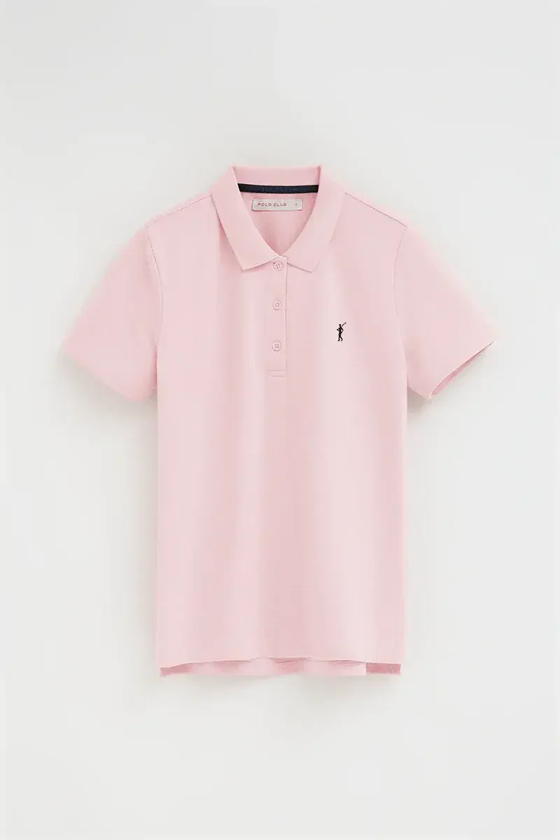 Polo rosa de corte regular con bordado Rigby Go - Image 9