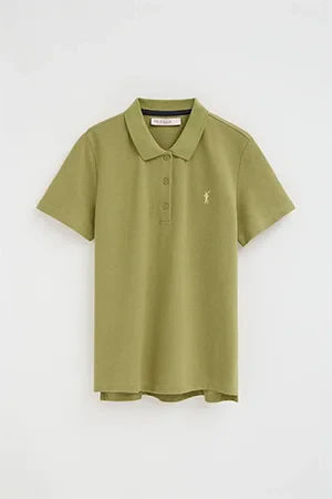 Polo verde hoja de corte regular con bordado Rigby Go - Image 10