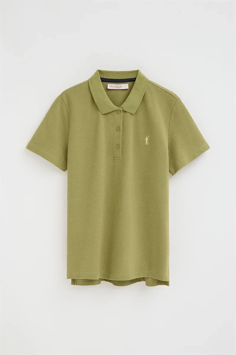 Polo verde hoja de corte regular con bordado Rigby Go - Image 6