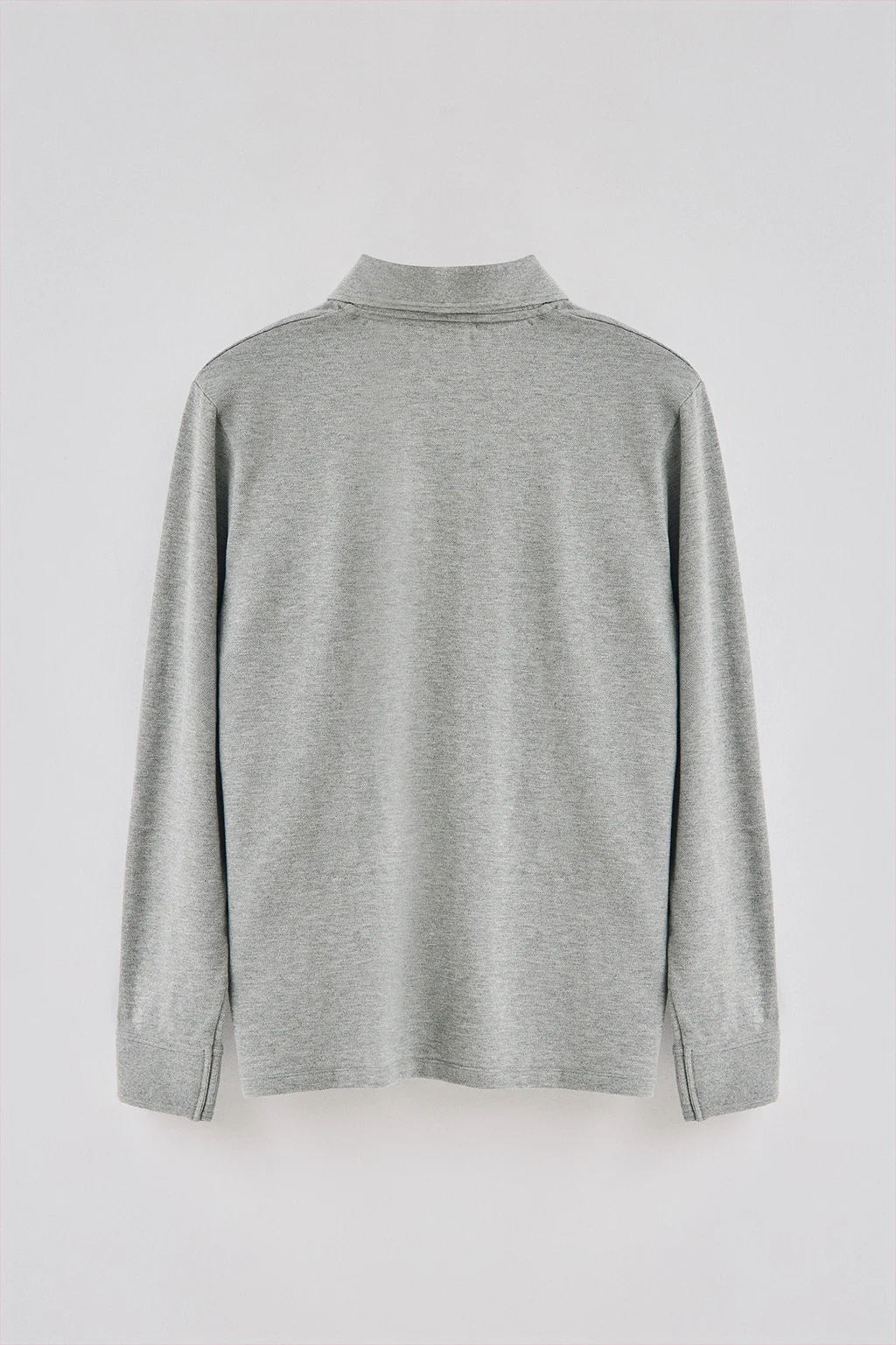 Polo gris vigoré de manga larga de tres botones y bordado Rigby Go - Image 7