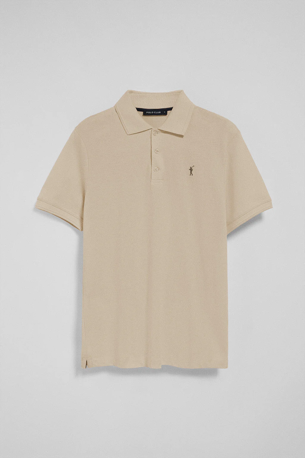 Polo de tres botones beige con logo bordado Rigby Go - Image 8